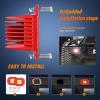 imageNilight Flush Mount LED Light Pods 2PCS 6 Inch 39W Amber White 3 Lighting Modes Fog Lights Spot Flood Beam with Dual Control 18AWG Wiring Harness for Truck Pickup Golf Cart UTV ATV SUV Boat 4x4 CarFlush Mount LED Pods Red Shell