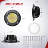 imageNilight Flush Mount LED Light Pods 2PCS 6 Inch 39W Amber White 3 Lighting Modes Fog Lights Spot Flood Beam with Dual Control 18AWG Wiring Harness for Truck Pickup Golf Cart UTV ATV SUV Boat 4x4 CarAmberWhite 3 Modes 47 Round