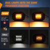 imageNilight Flush Mount LED Light Pods 2PCS 6 Inch 39W Amber White 3 Lighting Modes Fog Lights Spot Flood Beam with Dual Control 18AWG Wiring Harness for Truck Pickup Golf Cart UTV ATV SUV Boat 4x4 CarAmberWhite 6 Modes