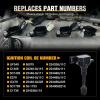 imageNilight Ignition Coil Pack Fit for Toyota Chevy Prizm Pontiac Vibe Corolla Matrix Celica MR2 Spyder 2000 2001 2002 2003 2004 2005 2006 2007 2008 18 L4 OE UF247 UF315 C1249 Ignition Coils Set of 4Nissan Infiniti Suzuki 20022014 UF349 C1406 6PCS