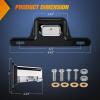 imageNilight LED License Plate Light wBracket Mount Waterproof Courtesy Step Tag Dome Cargo Lights Chrome Housing 12V for Truck Trailer RV UTV ATV Camper BoatLicense Plate Light wBracket
