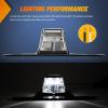 imageNilight LED License Plate Light wBracket Mount Waterproof Courtesy Step Tag Dome Cargo Lights Chrome Housing 12V for Truck Trailer RV UTV ATV Camper BoatLicense Plate Light wBracket