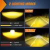 imageNilight LED Pod Light 24W 4 Inch 2PCS Yellow Flood Beam Driving Lights Pods IP67 Waterproof Auxiliary Offroad Lighting for Truck Tractor SUV ATV UTV Golf Cart Boat Motorcycle Dirt Bike2Pcs 27Inch Lights WhiteAmber