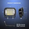 imageNilight LED Pod Light 24W 4 Inch 2PCS Yellow Flood Beam Driving Lights Pods IP67 Waterproof Auxiliary Offroad Lighting for Truck Tractor SUV ATV UTV Golf Cart Boat Motorcycle Dirt Bike2Pcs 74Inch 100W Lights White