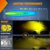 imageNilight LED Pod Light 24W 4 Inch 2PCS Yellow Flood Beam Driving Lights Pods IP67 Waterproof Auxiliary Offroad Lighting for Truck Tractor SUV ATV UTV Golf Cart Boat Motorcycle Dirt BikeYellow Flood Beam 4inch