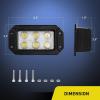 imageNilight LED Pod Light 24W 4 Inch 2PCS Yellow Flood Beam Driving Lights Pods IP67 Waterproof Auxiliary Offroad Lighting for Truck Tractor SUV ATV UTV Golf Cart Boat Motorcycle Dirt Bike2Pcs Flush Mount Lights