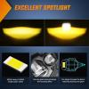 imageNilight LED Pod Light 24W 4 Inch 2PCS Yellow Flood Beam Driving Lights Pods IP67 Waterproof Auxiliary Offroad Lighting for Truck Tractor SUV ATV UTV Golf Cart Boat Motorcycle Dirt Bike2Pcs 27Inch Lights WhiteAmber