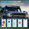 imageNilight LED Pods 3 Inch 18W Cube Flood Offroad Work Light with RGB Halo Strip Multi Chasing Flash Strobe Mode APP amp Remote Control IP67 Waterproof for Truck Pickup Golf Cart SUV ATV UTV 4x4 Van CamperAmber White 6 Modes  RGB Halo Strip