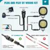 imageNilight Led Offroad Lights 2PCS 4Inch 9LED Round Driving Light Spot Amber White Strobe 6 Modes Memory Function with 16AWG Wiring Harness Kit for Truck Pickup SUV ATV UTV Motorcycle 4x4 CarWhite 4Inch 9Led Light Pods Wiring Kit