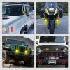imageNilight Light Bar Cover for 4 Inch LED Pods 2 PCS Yellow Protective Durable Polycarbonate Lens Waterproof Dustproof ScratchProof for DoubleRow Off Road Driving LightingYellow