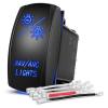 imageNilight NAVANC Rocker Switch 7Pin Navigation Anchor Lights Toggle On Off DPDT Laser Etched 12V 24V Jumper Wires for ARB Carling NARVA Style Marine Boat Ship VesselBlue