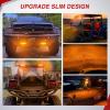 imageNilight Slim LED Light Bar 2Pcs 7 Inch 16LED Single Row Spot Flood Combo Amber Off Road Work Driving Fog Turn Signal Lighting for 12V 24V ATV UTV Pickup Truck Tractor BoatAmber 7Inch 16LED 2Pcs