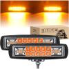 60W Led Pods 2Pcs Amber
