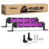 imageNilight Slim LED Light Bar 2Pcs 7 Inch 16LED Single Row Spot Flood Combo Amber Off Road Work Driving Fog Turn Signal Lighting for 12V 24V ATV UTV Pickup Truck Tractor BoatPurple 7Inch 16LED 2Pcs