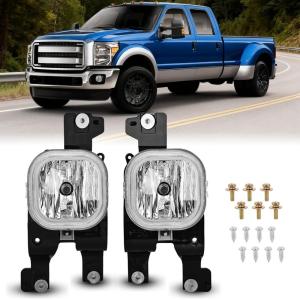 imageNilight Fog Light Assembly Compatible with 1999 2000 2001 2002 2003 Ford F150 2004 F150 Heritage 19992003 F250 Super Duty 19992002 Ford Expedition Clear Lens Driver and Passenger Side20082010 F250F550