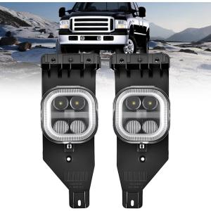 imageNilight Fog Light Assembly Compatible with 1999 2000 2001 2002 2003 Ford F150 2004 F150 Heritage 19992003 F250 Super Duty 19992002 Ford Expedition Clear Lens Driver and Passenger Side20052007 F250F550 LED