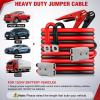 imageNilight 1 Gauge 25 Feet Heavy Duty Jumper Cables 900 Amp Booster Battery Cables with Permanent Installation kit and Quick Connect Plug Includes Carrying Bag for 12V amp 24V Cars SUVs and Trucks