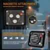 imageNilight 12LED Magnetic Wireless Trailer Lights 2PCS Rechargeable Portable Hazard Beacon Warning Light Amber and White Emergency Strobe Light for Trucks Trailers Vehicles Cars Bus Surface Mount12LED Amber White