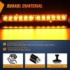 imageNilight 12LED Traffic Advisor Strobe Light Bar White Emergency Warning Hazard Safety Dash FrontRear Windshield Flashing Lights for Cars Trucks Police Firefighter Plow Construction VehiclesAmber