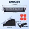 imageNilight 12LED Traffic Advisor Strobe Light Bar White Emergency Warning Hazard Safety Dash FrontRear Windshield Flashing Lights for Cars Trucks Police Firefighter Plow Construction VehiclesRed Blue