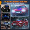 imageNilight 12LED Traffic Advisor Strobe Light Bar White Emergency Warning Hazard Safety Dash FrontRear Windshield Flashing Lights for Cars Trucks Police Firefighter Plow Construction VehiclesBlue