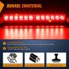 imageNilight 12LED Traffic Advisor Strobe Light Bar White Emergency Warning Hazard Safety Dash FrontRear Windshield Flashing Lights for Cars Trucks Police Firefighter Plow Construction VehiclesRed