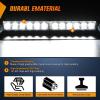 imageNilight 12LED Traffic Advisor Strobe Light Bar White Emergency Warning Hazard Safety Dash FrontRear Windshield Flashing Lights for Cars Trucks Police Firefighter Plow Construction VehiclesWhite