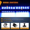 imageNilight 12LED Traffic Advisor Strobe Light Bar White Emergency Warning Hazard Safety Dash FrontRear Windshield Flashing Lights for Cars Trucks Police Firefighter Plow Construction VehiclesBlue