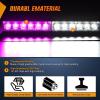 imageNilight 12LED Traffic Advisor Strobe Light Bar White Emergency Warning Hazard Safety Dash FrontRear Windshield Flashing Lights for Cars Trucks Police Firefighter Plow Construction VehiclesPurple White