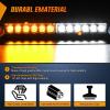 imageNilight 12LED Traffic Advisor Strobe Light Bar White Emergency Warning Hazard Safety Dash FrontRear Windshield Flashing Lights for Cars Trucks Police Firefighter Plow Construction VehiclesAmber White