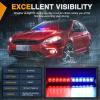 imageNilight 12LED Traffic Advisor Strobe Light Bar White Emergency Warning Hazard Safety Dash FrontRear Windshield Flashing Lights for Cars Trucks Police Firefighter Plow Construction VehiclesRed Blue