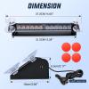 imageNilight 12LED Traffic Advisor Strobe Light Bar White Emergency Warning Hazard Safety Dash FrontRear Windshield Flashing Lights for Cars Trucks Police Firefighter Plow Construction VehiclesAmber Green