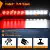 imageNilight 12LED Traffic Advisor Strobe Light Bar White Emergency Warning Hazard Safety Dash FrontRear Windshield Flashing Lights for Cars Trucks Police Firefighter Plow Construction VehiclesRed White