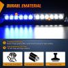 imageNilight 12LED Traffic Advisor Strobe Light Bar White Emergency Warning Hazard Safety Dash FrontRear Windshield Flashing Lights for Cars Trucks Police Firefighter Plow Construction VehiclesBlue White