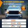imageNilight 12LED Wireless Emergency Strobe Light Amber White 14 Inch Magnetic Mount Mini Light Bar 12V Rooftop Powered Hazard Warning Flashing Lights for Car Truck Trailer Snow Plow Construction Vehicles