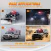 imageNilight 145 Amber COB LED Strobe Rooftop Flashing Light Bar High Visibility Emergency Hazard Warning Beacon Lights wMagnetic Base for Safety Vehicles Trucks Pickup Cars SnowplowRed White