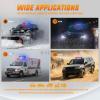 imageNilight 145 Amber COB LED Strobe Rooftop Flashing Light Bar High Visibility Emergency Hazard Warning Beacon Lights wMagnetic Base for Safety Vehicles Trucks Pickup Cars SnowplowRed Blue