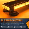 imageNilight 145 Amber COB LED Strobe Rooftop Flashing Light Bar High Visibility Emergency Hazard Warning Beacon Lights wMagnetic Base for Safety Vehicles Trucks Pickup Cars Snowplow145 COB Amber