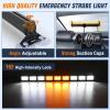 imageNilight 162 LED Traffic Advisor Strobe Light Bar 2in1 Amber Blue Emergency Warning Hazard Lights with Controller 4 Switchable Color 36 Flash Pattern for Trucks Cars Tow Plow Construction VehiclesAmber White