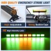 imageNilight 162 LED Traffic Advisor Strobe Light Bar 2in1 Amber Blue Emergency Warning Hazard Lights with Controller 4 Switchable Color 36 Flash Pattern for Trucks Cars Tow Plow Construction VehiclesAmber Green