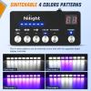 imageNilight 162 LED Traffic Advisor Strobe Light Bar 2in1 Amber Blue Emergency Warning Hazard Lights with Controller 4 Switchable Color 36 Flash Pattern for Trucks Cars Tow Plow Construction VehiclesPurple White