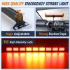 imageNilight 162 LED Traffic Advisor Strobe Light Bar 2in1 Amber Blue Emergency Warning Hazard Lights with Controller 4 Switchable Color 36 Flash Pattern for Trucks Cars Tow Plow Construction VehiclesAmber Red