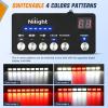 imageNilight 162 LED Traffic Advisor Strobe Light Bar 2in1 Amber Blue Emergency Warning Hazard Lights with Controller 4 Switchable Color 36 Flash Pattern for Trucks Cars Tow Plow Construction VehiclesRed White