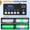 imageNilight 162 LED Traffic Advisor Strobe Light Bar 2in1 Amber Blue Emergency Warning Hazard Lights with Controller 4 Switchable Color 36 Flash Pattern for Trucks Cars Tow Plow Construction VehiclesGreen White