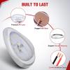 imageNilight 25 Inch Oval Side Marker Clearance Light 2 LED 8 Pack White Lens Red Light 80LM High Lumen Waterproof Surface Mount 12V Direct Wire for Truck Trailer Boat RV SemiClear AmberUniversal 6inch Teardrop