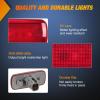 imageNilight 25 Inch Oval Side Marker Clearance Light 2 LED 8 Pack White Lens Red Light 80LM High Lumen Waterproof Surface Mount 12V Direct Wire for Truck Trailer Boat RV SemiAmberRed Ram 2500 3500 20102018