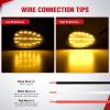 imageNilight 25 Inch Oval Side Marker Clearance Light 2 LED 8 Pack White Lens Red Light 80LM High Lumen Waterproof Surface Mount 12V Direct Wire for Truck Trailer Boat RV SemiClear AmberUniversal 6inch Teardrop