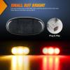 imageNilight 25 Inch Oval Side Marker Clearance Light 2 LED 8 Pack White Lens Red Light 80LM High Lumen Waterproof Surface Mount 12V Direct Wire for Truck Trailer Boat RV SemiSmoked AmberRed F250 350 450 550 20112022