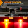 imageNilight 25 Inch Oval Side Marker Clearance Light 2 LED 8 Pack White Lens Red Light 80LM High Lumen Waterproof Surface Mount 12V Direct Wire for Truck Trailer Boat RV SemiAmberRed F350 450 550 19992010