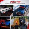imageNilight 25 Inch Oval Side Marker Clearance Light 2 LED 8 Pack White Lens Red Light 80LM High Lumen Waterproof Surface Mount 12V Direct Wire for Truck Trailer Boat RV SemiClear RedUniversal 25inch Oval